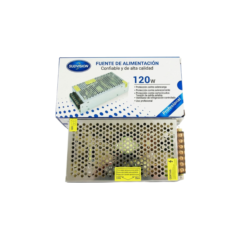 SUDVISION FUENTE SWITCHING 12V 10A S-120-12