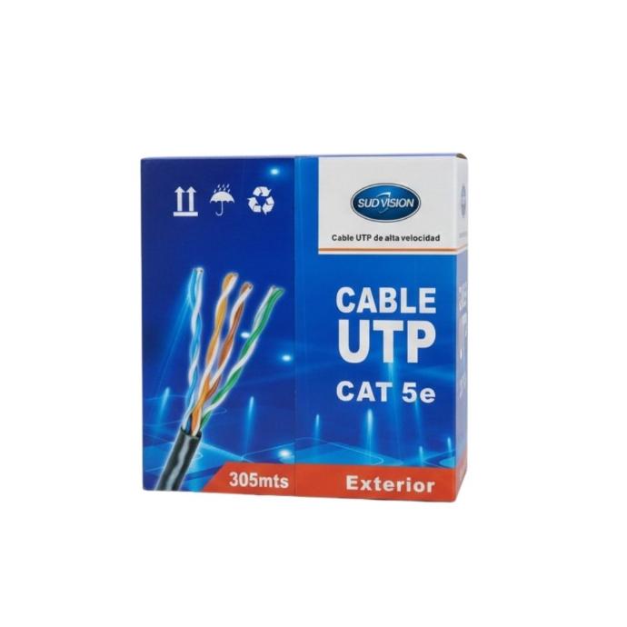 SUDVISION CABLE UTP CAT5E EXTERIOR 305MT 100% COBRE BC