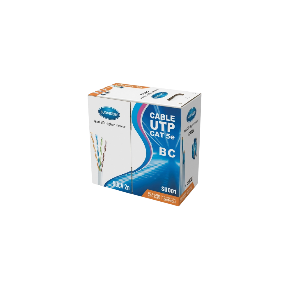 SUDVISION CABLE UTP CAT5E INTERIOR 305MT 100% COBRE BC
