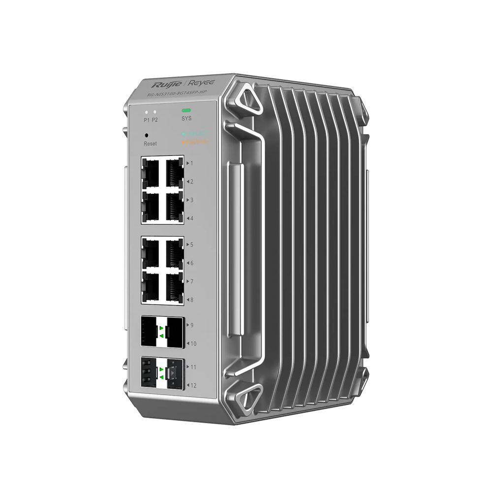SWITCH INDUSTRIAL REYEE (RG-NIS3100-8GT4SFP-HP) 8P