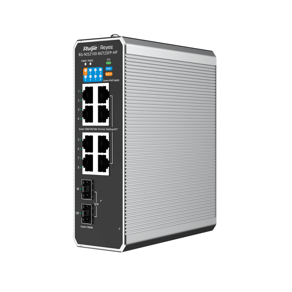 SWITCH INDUSTRIAL REYEE L2 (RG-NIS2100-8GT2) 10P