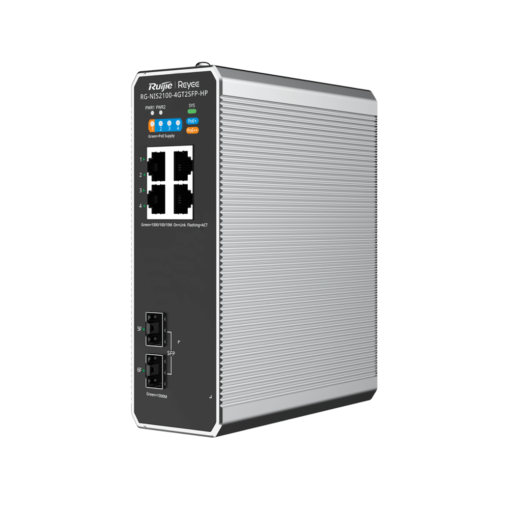 SWITCH INDUSTRIAL REYEE (RG-NIS2100-4GT2SFP-HP) 6P