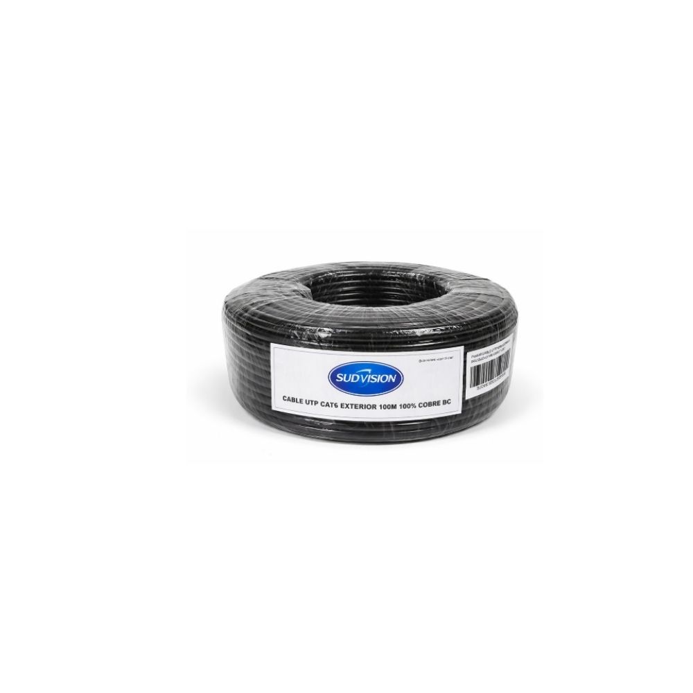 SUDVISION CABLE UTP CAT6 EXTERIOR 100MT 100% COBRE BC PREMIUM