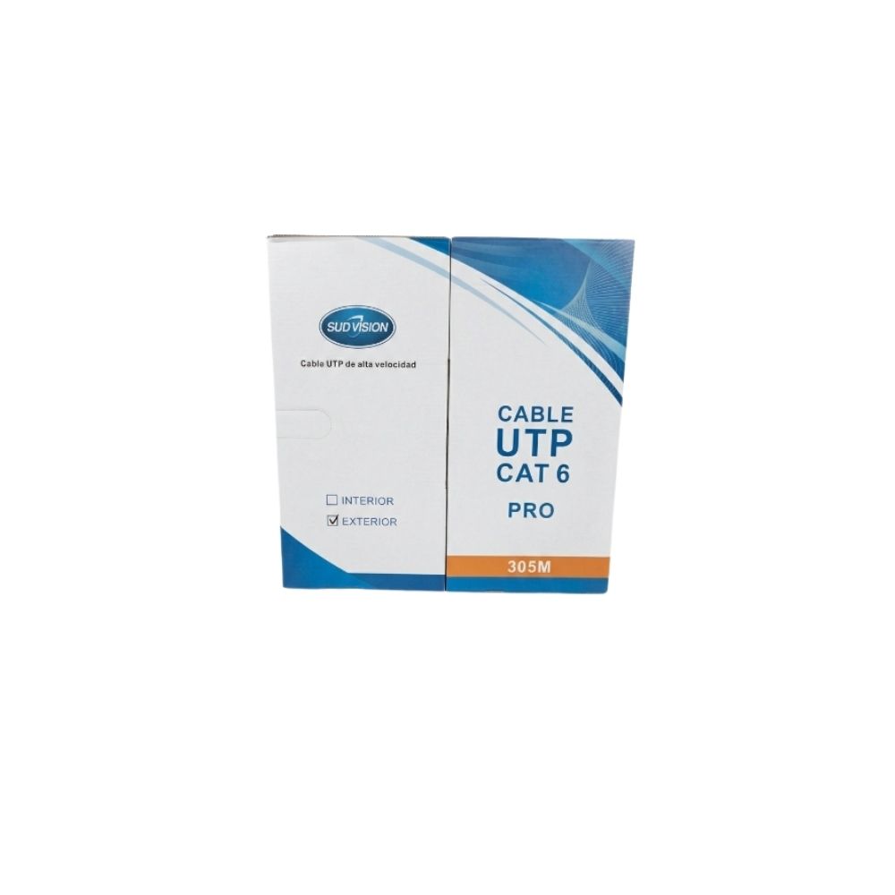 SUDVISION CABLE UTP CAT6 EXTERIOR 305MT 100% COBRE BC PREMIUM