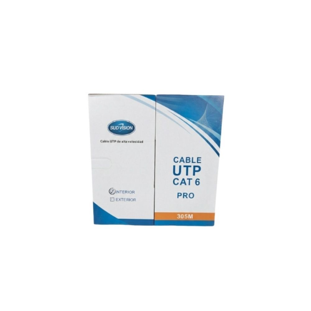 SUDVISION CABLE UTP CAT6 INTERIOR 305MT 100% COBRE BC PREMIUM