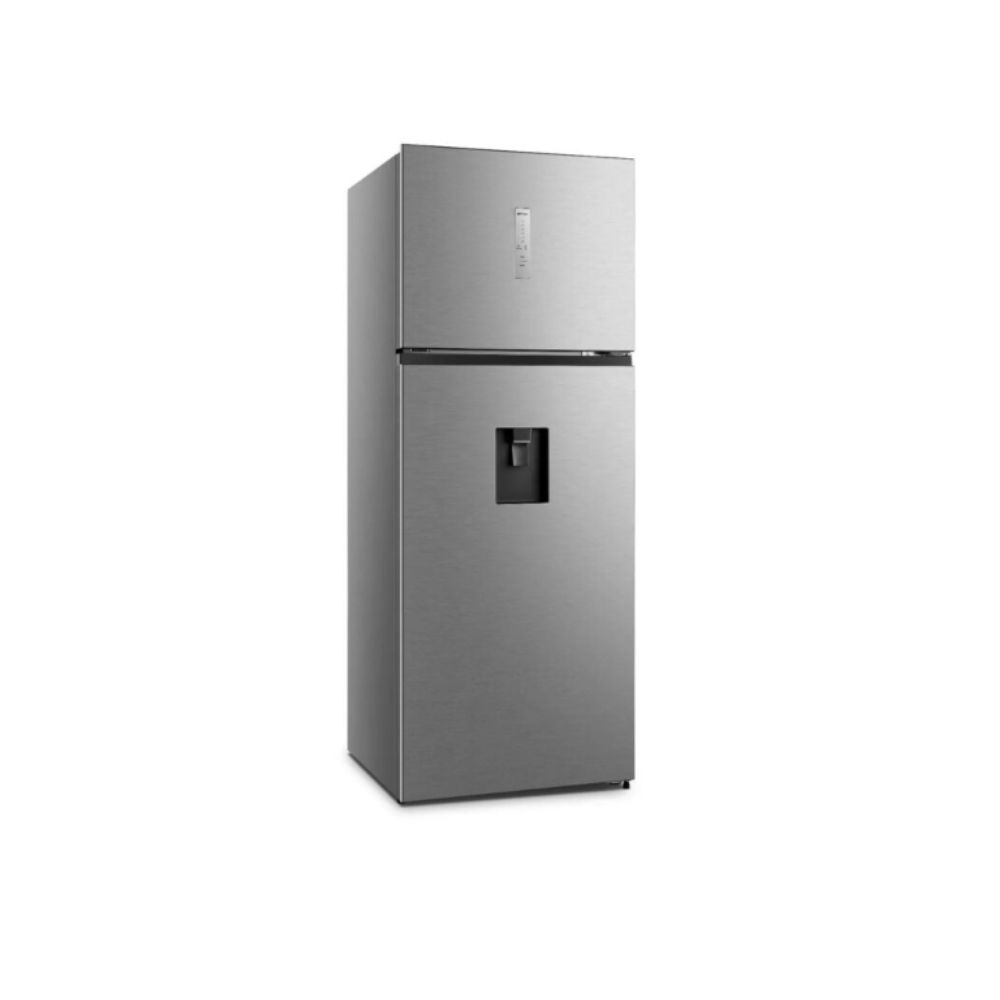 HELADERA HISENSE TOP MOUNT NO FROST INVERTER INOX DISPENSER 461L