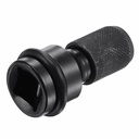 ADAPTADOR DE ENCHUFE (PUNTA CUADRADA DE 1/2" A PUNTA HEXAGONAL DE 1/4") 1/2" SQUARE DRIVE TO 1/4" HEX